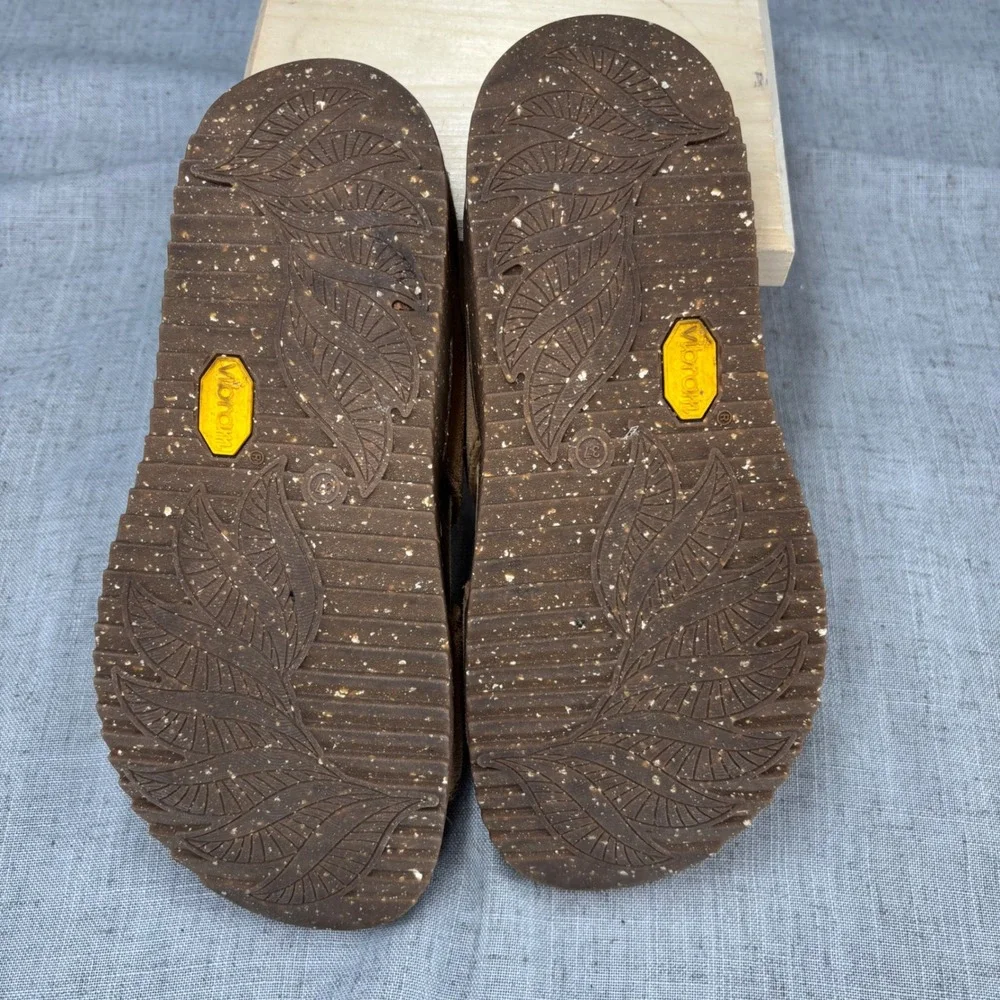 Dansko Dayna Tan Brown‎ Suede Leather Slip On Buckle Sandals Slides Womens EU 37